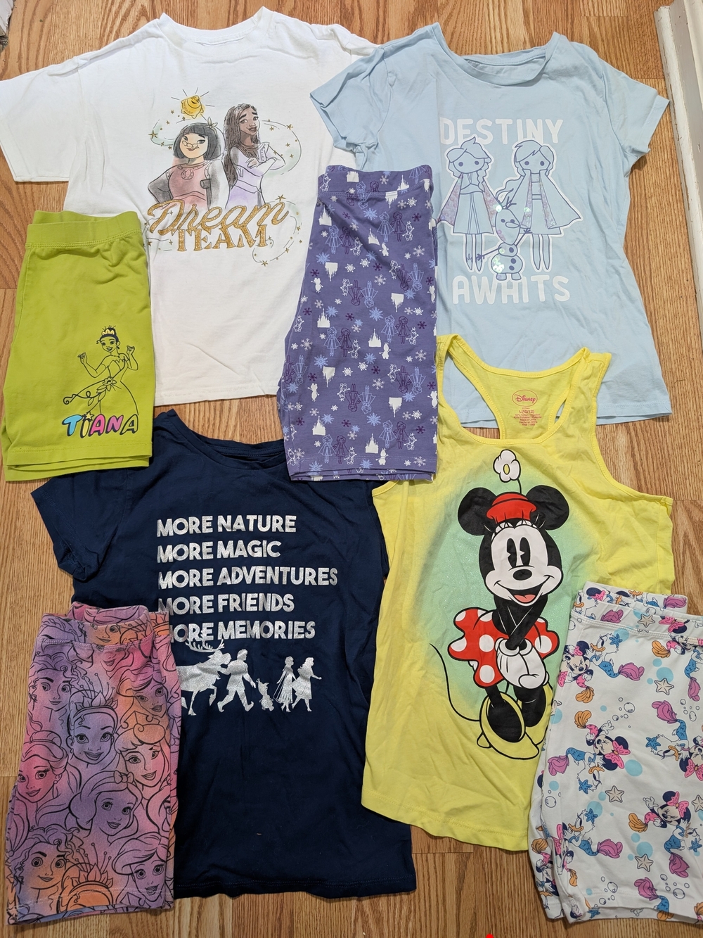 Disney Girls 10/12 Outfits Shorts T-shirt Minnie Mouse Frozen